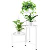 Image 1 : ZOXILEN 3 Tier Metal Corner Plant Stand Indoor Outdoor, Heightened widened 30'' Tall Multiple Flower