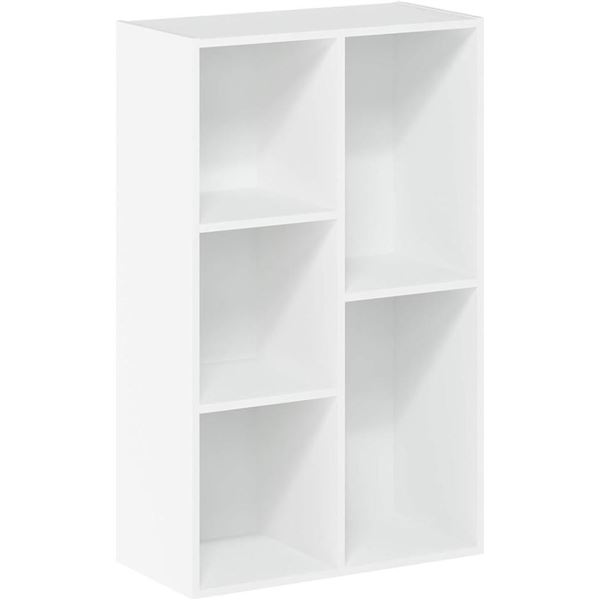 Furinno 5-Cube Open Shelf, White 11069WH
