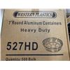 Image 2 : Western Plastics 7" Round Aluminum Containers Heavy Duty 527HD 500 Count