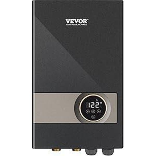 VEVOR Electric Tankless Water Heater, 18KW Instant Hot Water Heater, Digital Temperature Display & E