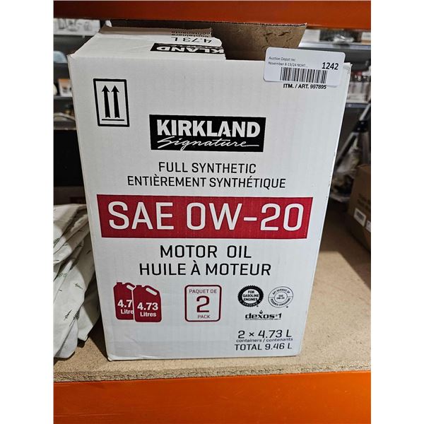 Kirkland Full Synthetic SAE 0W-20 Motor Oil 2x4.73L