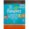 Image 1 : Pampers Baby Dry Diapers Size 2 - 180 Count, Leakproof days & nights