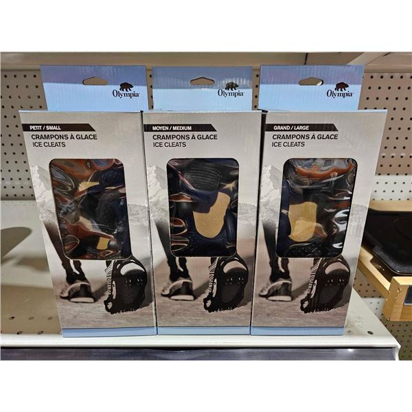 Olympia Ice Cleats Box of Small & Medium & Large