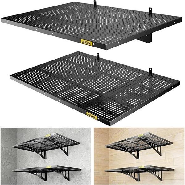 Garage Wall Shelving Model ML2436 2pack-2x3ft  (Black)