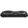 Image 1 : Elite Gourmet EDB-302BF Countertop Double Cast Iron Burner, 1500 Watts Electric Hot Plate, Temperatu