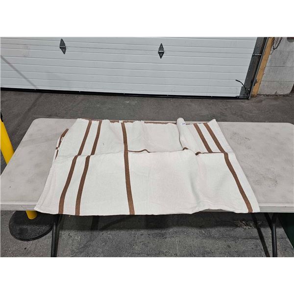 David Fussenegger Austrian Cotton Throw in Beige & Tan 145x220cm