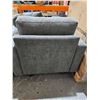 Image 3 : Trendline Living Collection Armchair with back support pillow & Throw Pillow - Gray