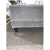 Image 2 : Program Ottoman 30" Square Topstitch With Casters XD Walnut Legs Warmheart Graphite