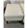 Image 2 : Vogel By Chervin High Back Fabric Arm Chair 30"x30" And Ottoman 26"x20" With Nailhead Trim And Throw