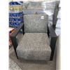 Image 2 : Modern Upholstered Arm Chair 34"x30" And Matching Ottoman 34"x30"
