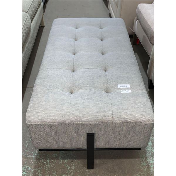 Tuffted Style Ottoman With Metal Legs 48" x 24"