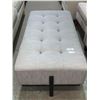 Image 1 : Tuffted Style Ottoman With Metal Legs 48" x 24"