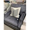 Image 4 : Lexington Home Brands Arm Chair Silver with Nailhead Trim and Throw Pillow 32" x 32"