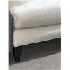 Image 2 : Lee Earth Friendly Upholstery Sofa Off White With Throw Pillows 88'x34"