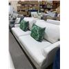 Image 5 : Lee Earth Friendly Upholstery Sofa Off White With Throw Pillows 88'x34"