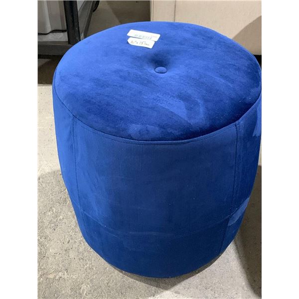Gigi Drum Stool Velour Midnight 16" wide x 18" Tall