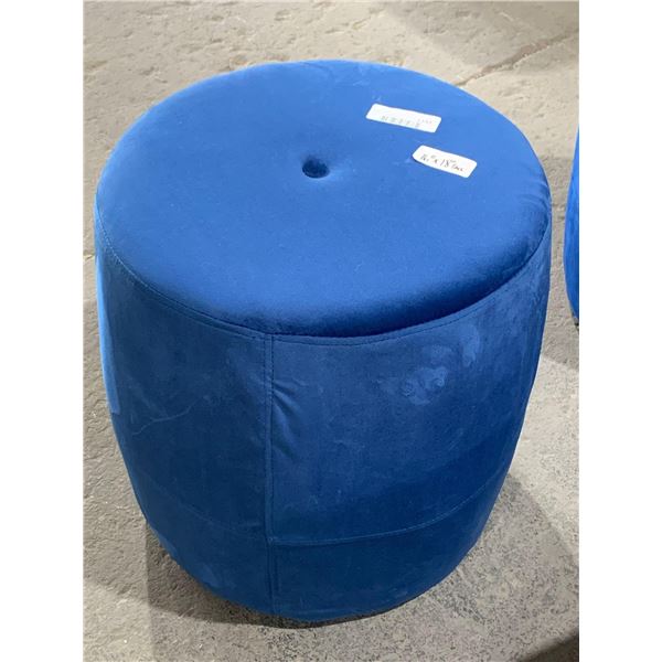 Gigi Drum Stool Velour Midnight 16" wide x 18" Tall
