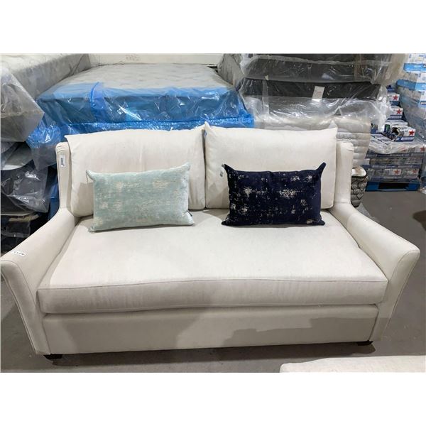 Campio Furniture Fabric Deep Seat Sofa With Throw Pillows 84" x 43"