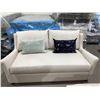 Image 1 : Campio Furniture Fabric Deep Seat Sofa With Throw Pillows 84" x 43"