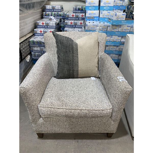 Vogel By Chervin Fabric Arm Chair 32" x 32" With Throw Pillow