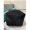 Image 2 : InterludeHome Hair On Hide Style Ottoman Square Black 24"