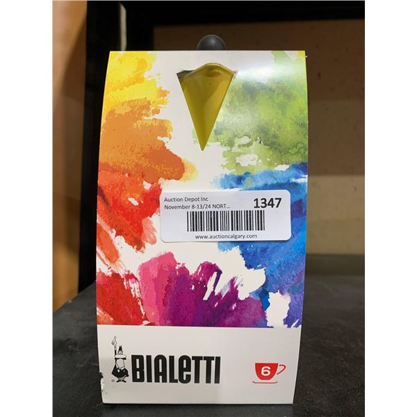 Bialetti Rainbow Stovetop Espresso Maker for Traveling, 6-Cup Espresso - Yellow