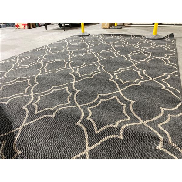 Surya Textiles Alfresco Grey & White Design Egyptian Area Rug 7'6"x10'9" 100% Olefin