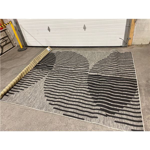 Jaipur Oasis Tangra Silver/Charcoal Area Rug - 8x10' 100% Polypropylene