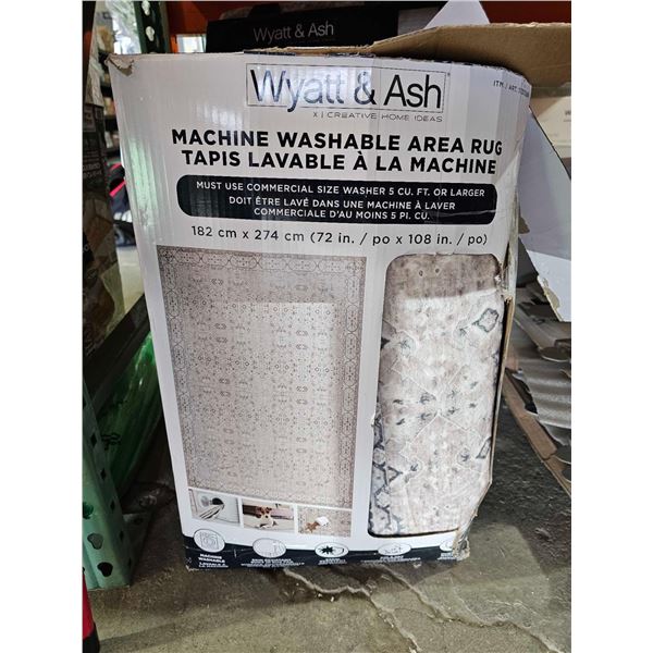 Wyatt & Ash 6'x9' Washable Area Rug