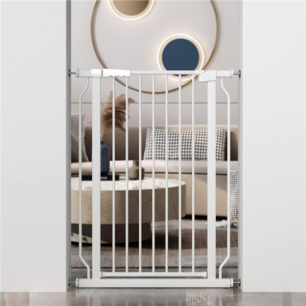 WAOWAO 40.55 inch Extra Tall Wide 29.53"-32.68" Baby Gate Pressure Mounted Walk Through Swing Auto C