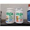 Image 1 : Lot of 2 Vega Protein Powder Salted Caramel 510g & Vanilla 526g