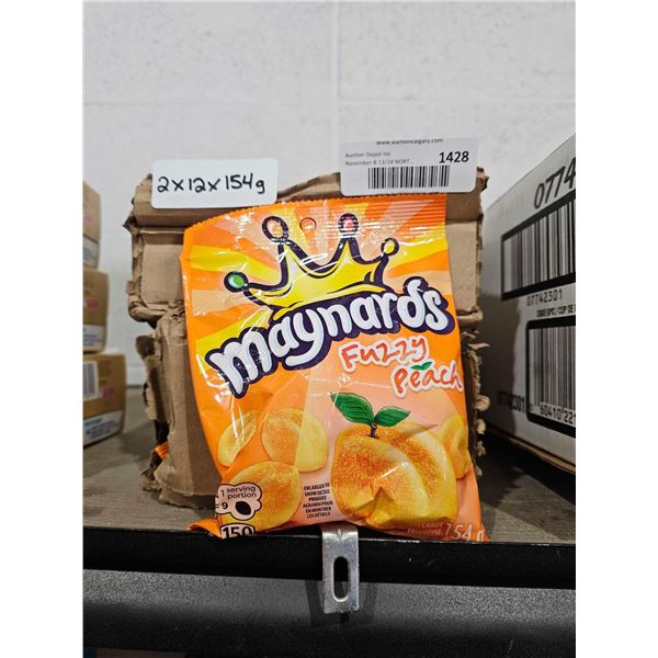 Maynards Fuzzy Peach Gummies 24x154g