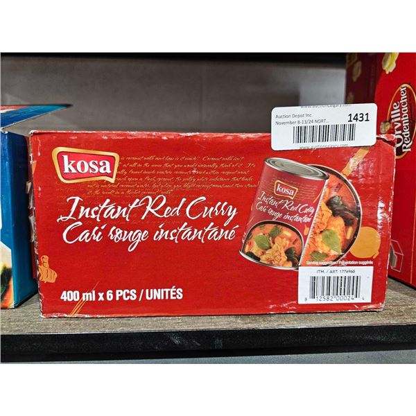 Kosa Instant Red Curry 6x400ml