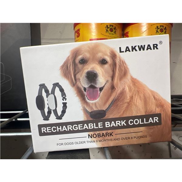 Lakwar rechargable bark collar, for dogs 6 months and over 8 pounds