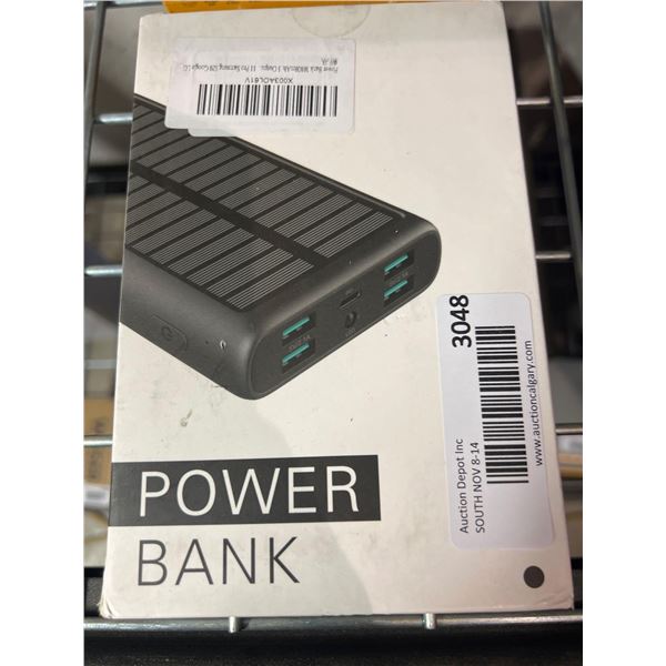 Portable solar powered power bank