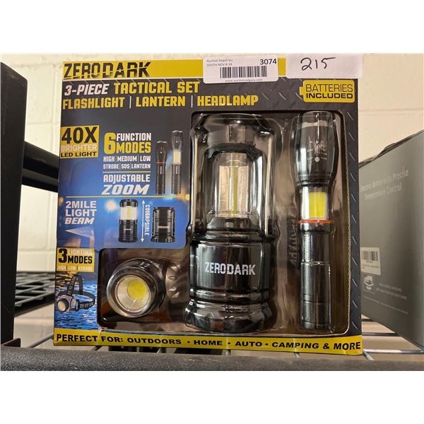Zero Dark 3 piece tactical flashlight set