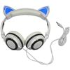Image 1 : Ledyoung Cat Ear Headphones Led Light Flashing Glowing Cosplay Fancy Cat Ear Headphones Foldable Ove