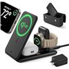 Image 1 : ESR Qi2 3 in 1 Magsafe Charger Stand, [Certified] Apple Watch Charger & 15W MagSafe Portable Charger