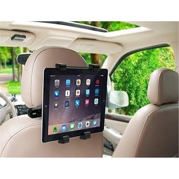 Okra Car Headrest Mount Holder Rotating Cradle Back Seat Dock Stand Compatible with iPad Tab and Oth