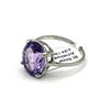 Image 3 : Sterling Silver Natural Amethyst (4ct) Ring, Size 8, W/A $400.00. Amethyst is the birthstone for Feb