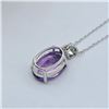 Image 2 : Sterling Silver Natural Amethyst (6.5ct) Pendant With Sterling Silver Chain, W/A $670.00.