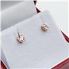 Image 2 : 14KT Yellow Gold Pink CZ Earrings,Retail $200.00.