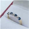 Image 1 : 10KT Yellow Gold Natural Blue Sapphire (0.40ct) with Diamonds (0.03ct) Ring, Size 6, W/A $1100.00. S
