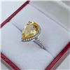Image 3 : Sterling Silver Natural Citrine Quartz (4ct) and CZ (0.20ct) Ring, Size 8, W/A $940.00. Citrine is t