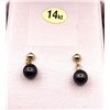 Image 1 : 14KT Yellow Gold Freshwater Pearl Earrings, Retail $250.00.
