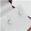 Image 3 : 14KT White Gold Natural Moonstone (0.72ct) Earrings, W/A $695.00.