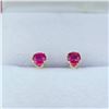 Image 1 : 14KT Yellow Gold Natural Rubies (0.66ct) Earrings, W/A $915.00. Ruby is the birthstone for July.