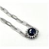 Image 1 : Sterling Silver Natural Blue Sapphire (2.25ct) with CZ (0.48ct) Bracelet, W/A $900.00. Sapphire is t
