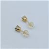 Image 2 : 14KT Yellow Gold Natural White Zircon Earrings, W/A $655.00.