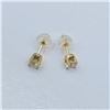 Image 3 : 14KT Yellow Gold Natural White Zircon Earrings, W/A $655.00.